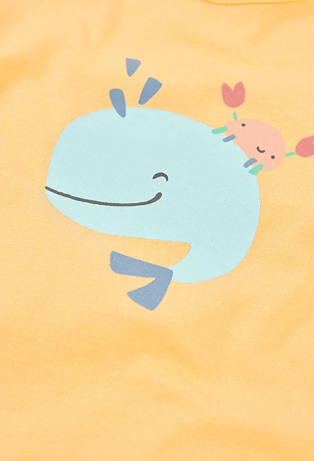 Ensemble bébé coton jaune