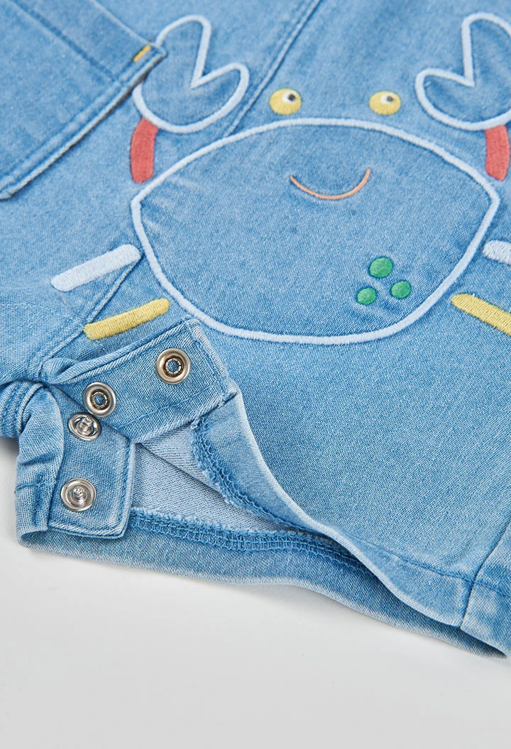 Baby-Set: T-Shirt und Denim-Print-Latzhose