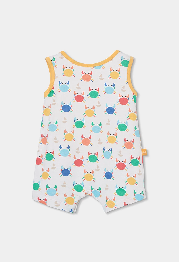 Pagliaccetto neonato in maglia stampata