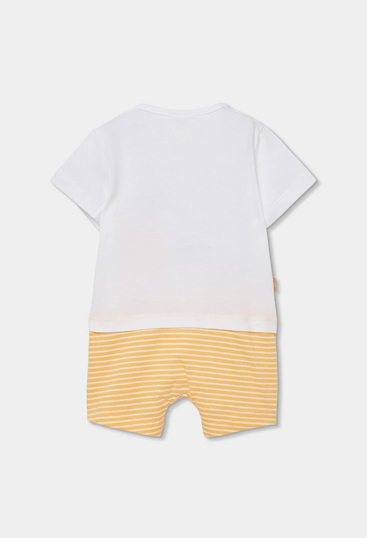 Weißer Baumwoll-Babystrampler