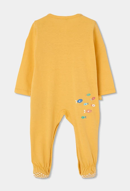 Pelele bebé algodón amarillo