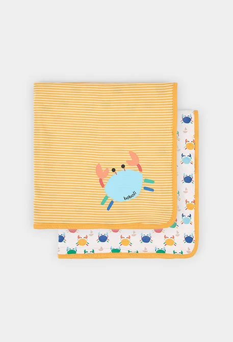 Printed cotton baby blanket