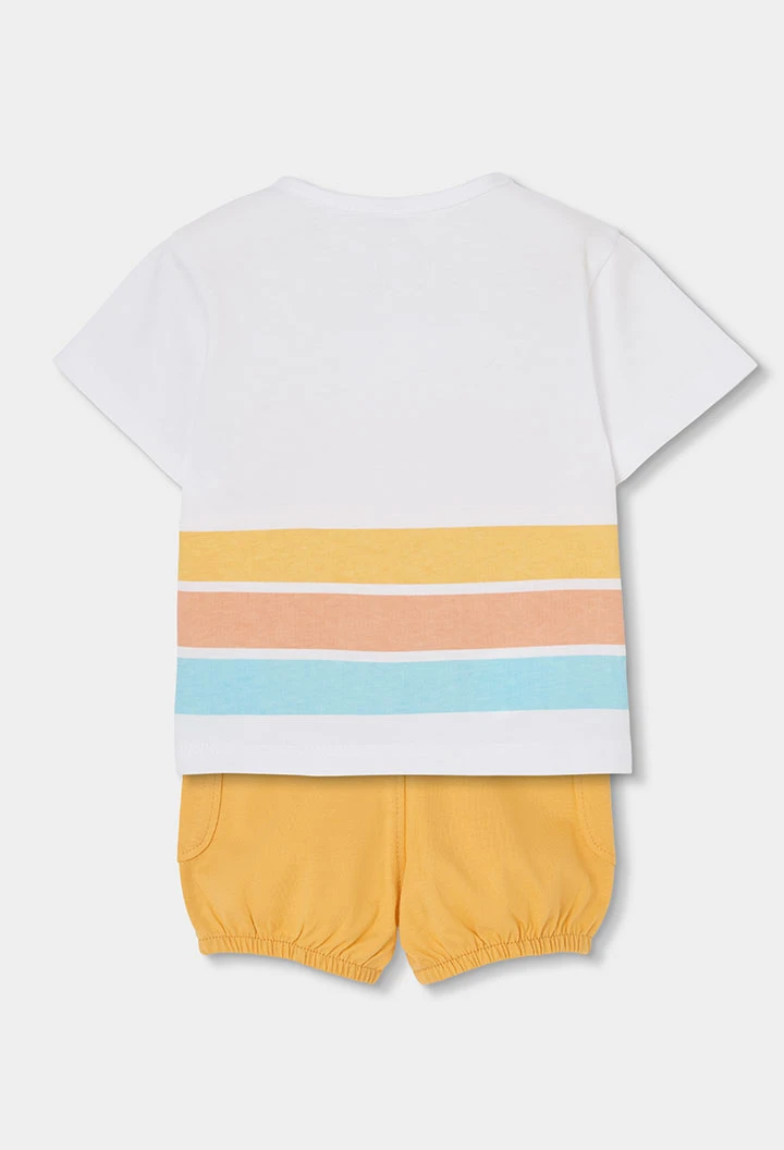 Conjunto algodão branco bebé