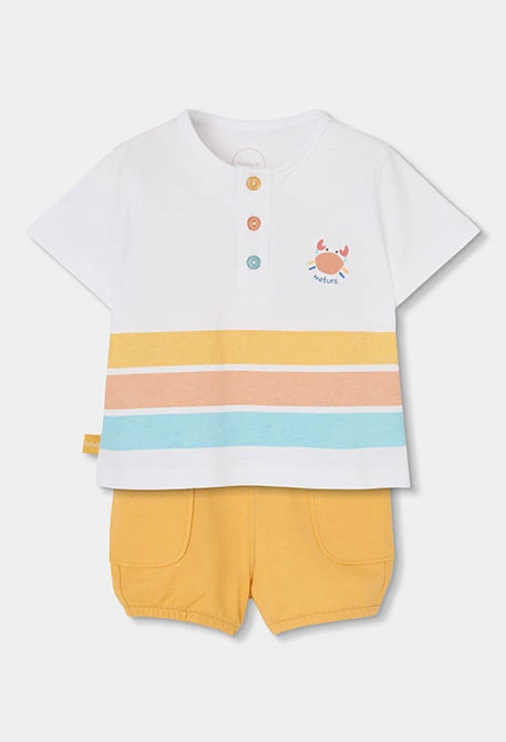 Weißes Baumwollset für Baby