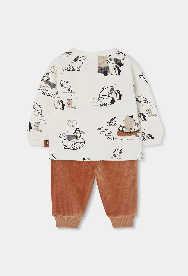 Strickset Baby Junge Tierprint