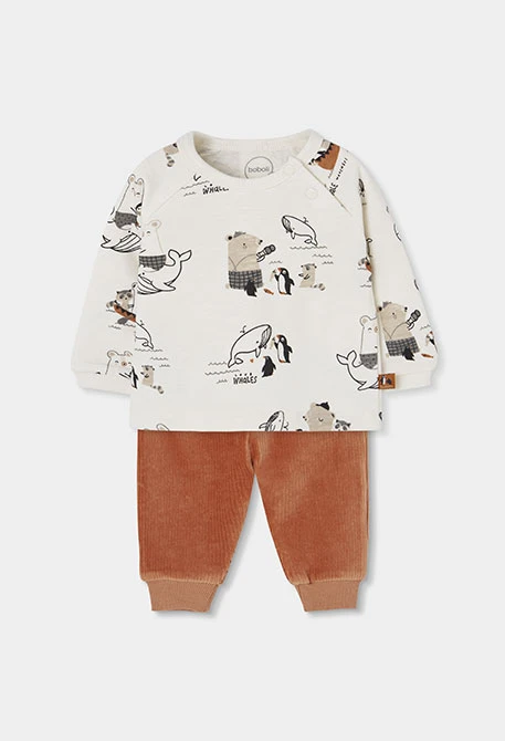 Strickset Baby Junge Tierprint