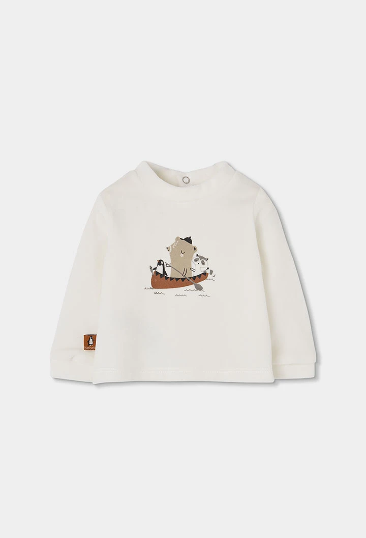 Completo in maglia neonato grezzo stampa animali