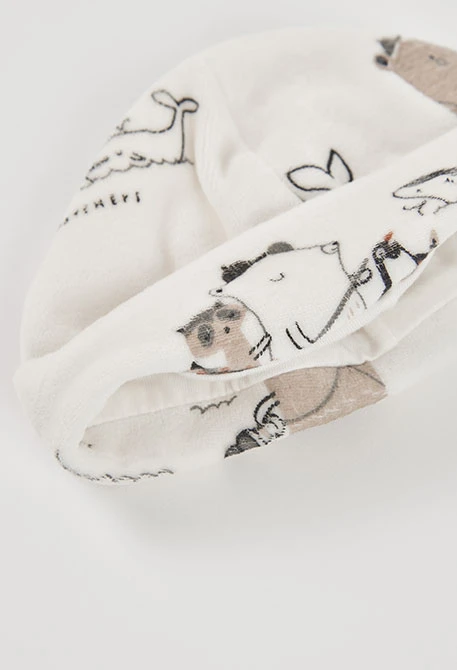 Conjunto punto bebé crudo estampado animales