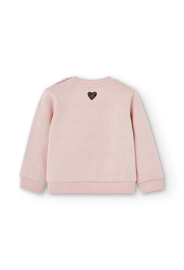 Fleece sweatshirt for baby girl