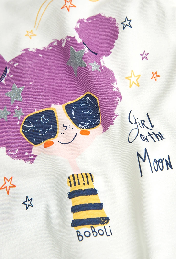 Knit t-Shirt for baby girl -BCI