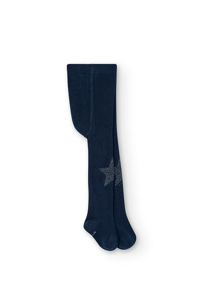 Leotardo "estrellas" de bebé niña azul maríno -BCI