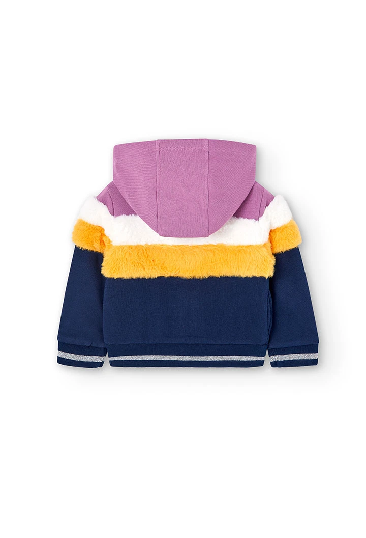 Jacke plüsch kombiniert für baby mädchen