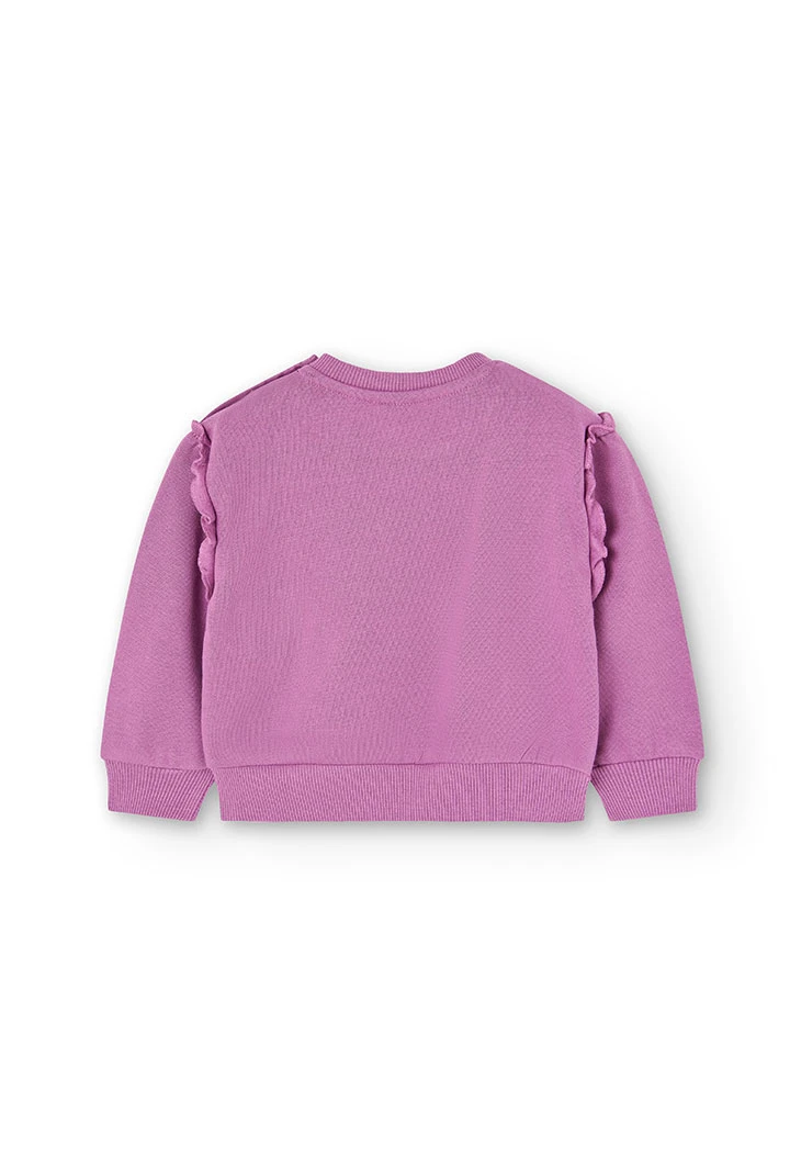 Fleece sweatshirt for baby girl -BCI