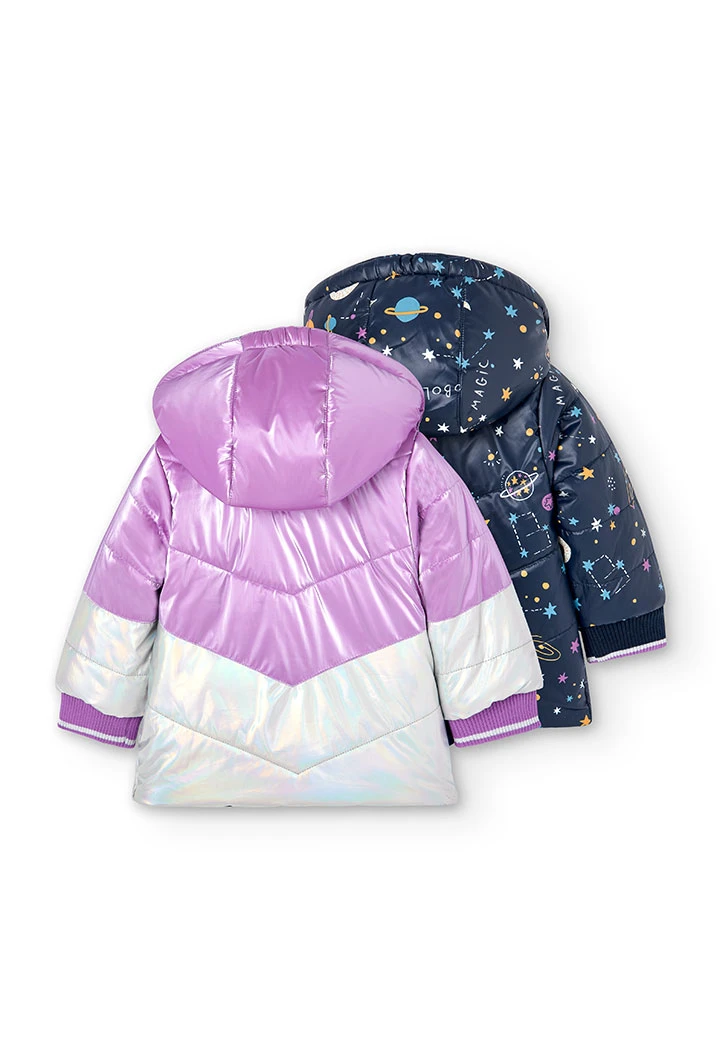 Parka réversible en toile technique pour bébé