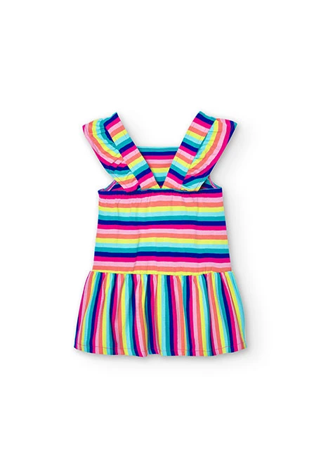 Baby girl's striped stretch knit dress