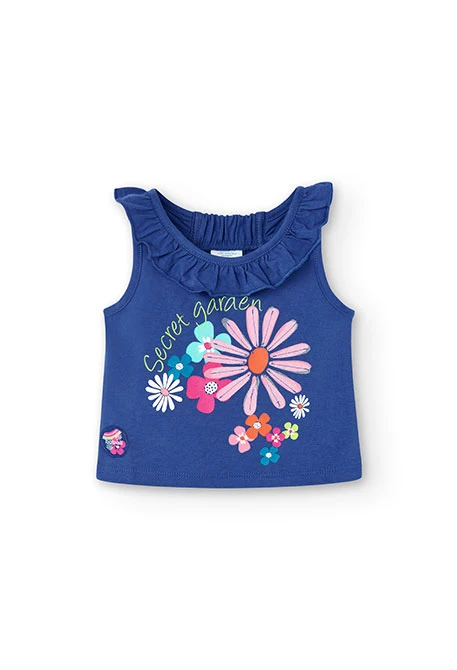 Camiseta de punto de bebé niña en color lila