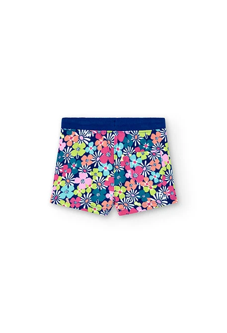 Fleece-Shorts mit Blumenaufdruck, für Baby-Mädchen