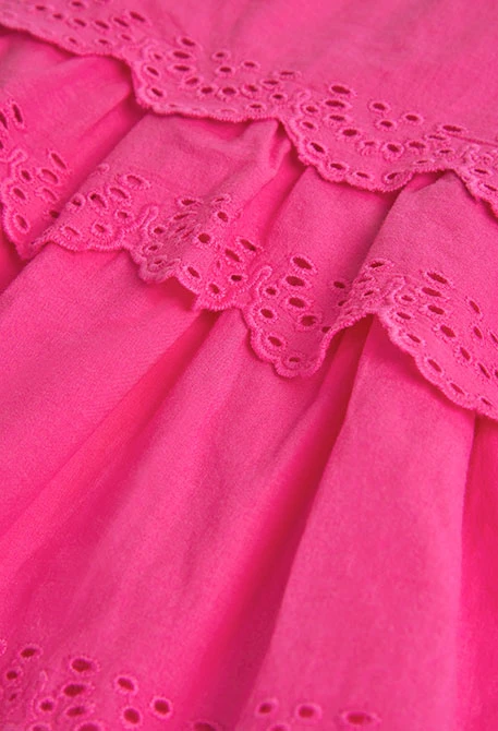Vestito batista da neonata rosa