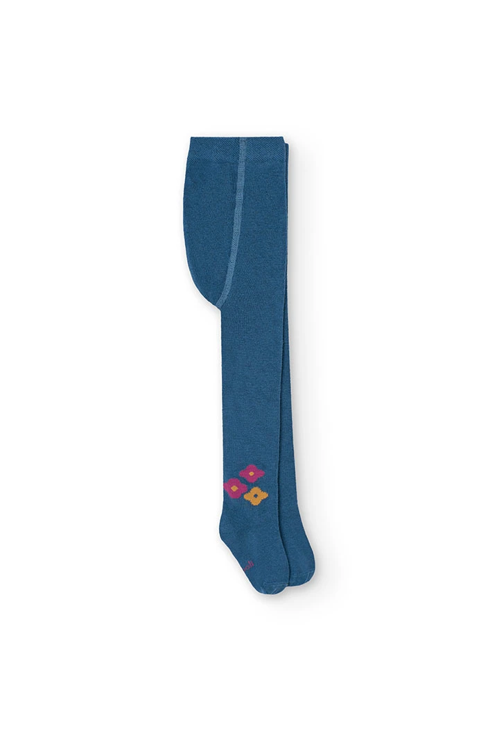 Baby girl\'s cotton tights in blue