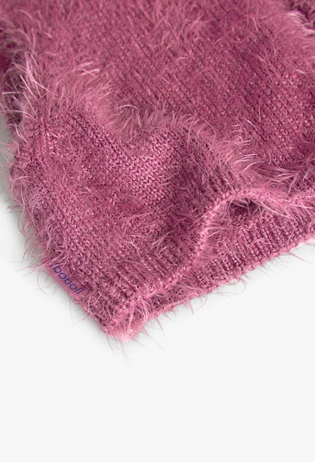 Gilet en tricot pour bébé fille en lilas