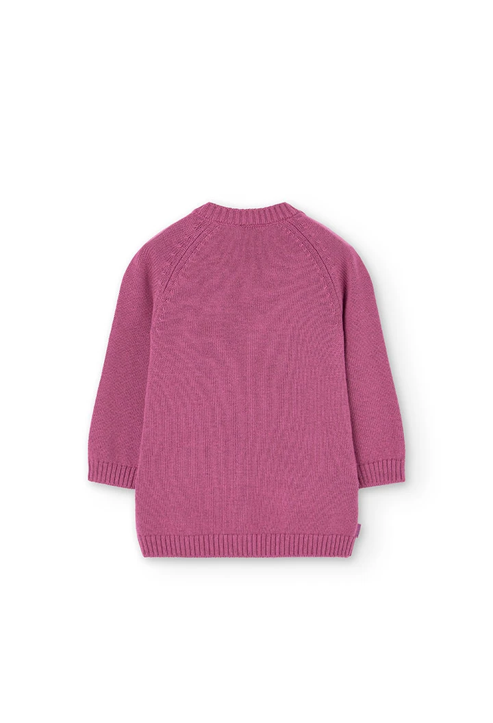 Robe en tricot pour bébé fille en lilas