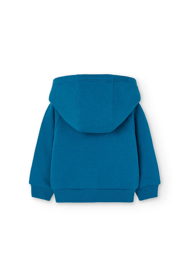 Sweatjackeacke für Baby-Mädchen in Blau mit Herzmuster