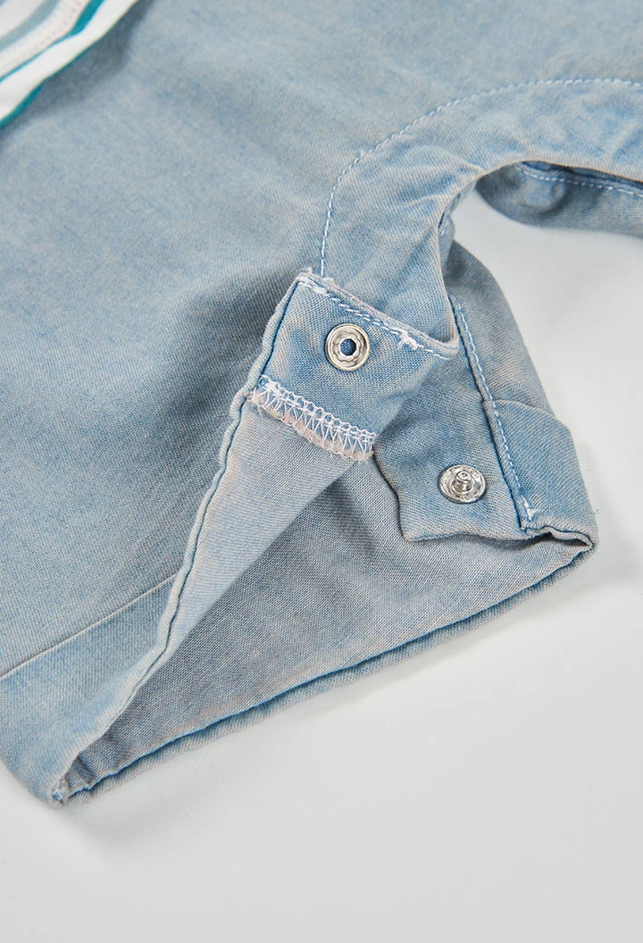 Barboteuse bébé rayée multicolore en coton