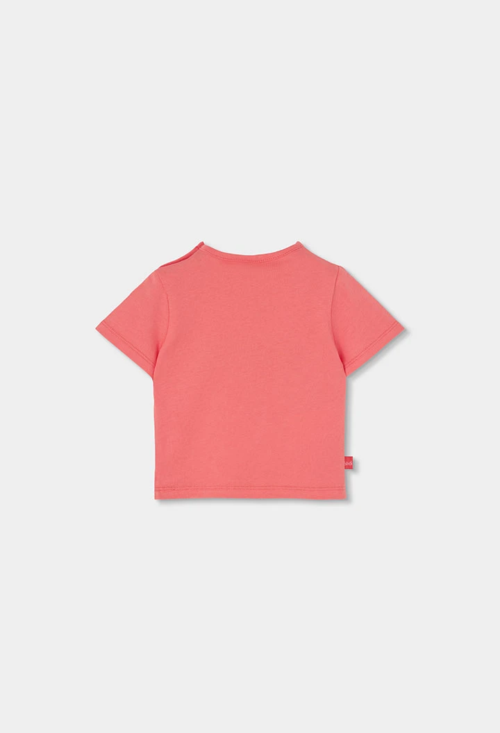 Conjunto de algodão para bebé menino na cor laranja.