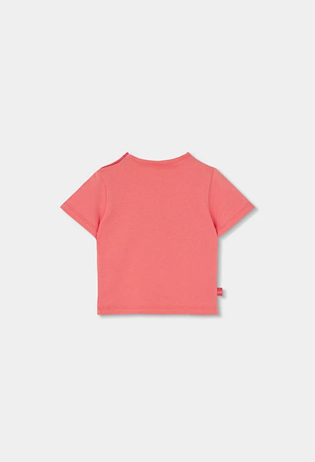 Conjunto de algodão para bebé menino na cor laranja.