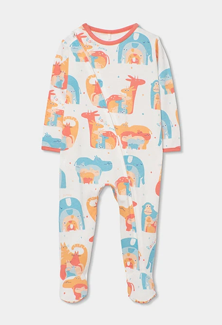Printed baby sleepsuit
