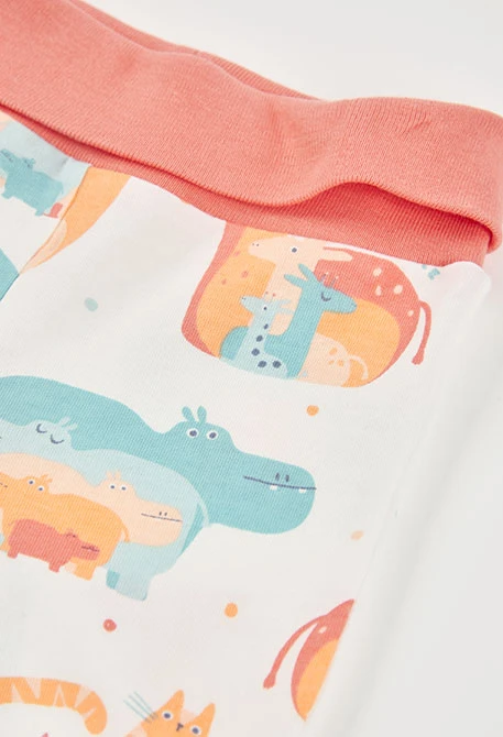 Conjunto bebé estampado algodão