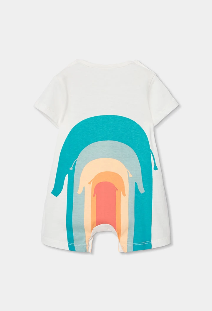 White cotton baby bodysuit