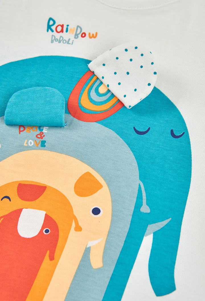 White cotton baby bodysuit