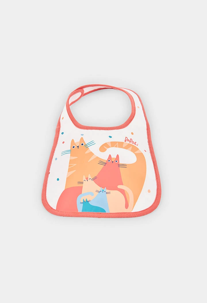 Pack de 2 bavoirs bébé coton blanc