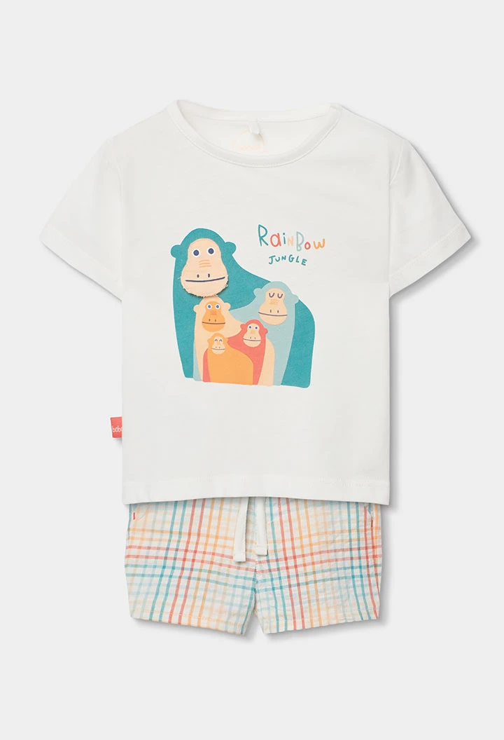 Babyset weißes Baumwoll-T-Shirt