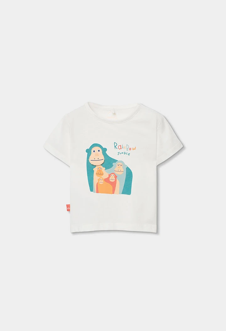 Conjunto bebé camiseta algodón blanco