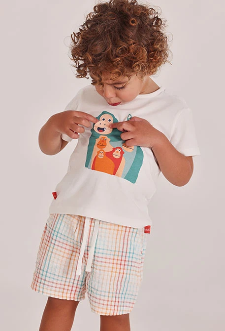 Babyset weißes Baumwoll-T-Shirt