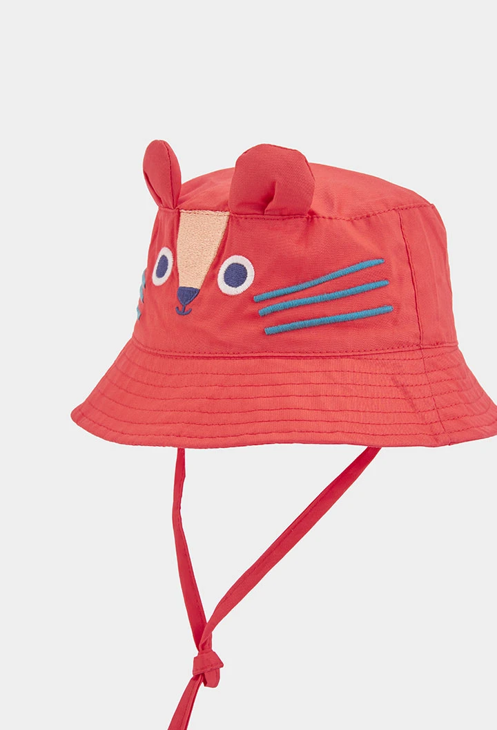 Bonnet bébé coton orange