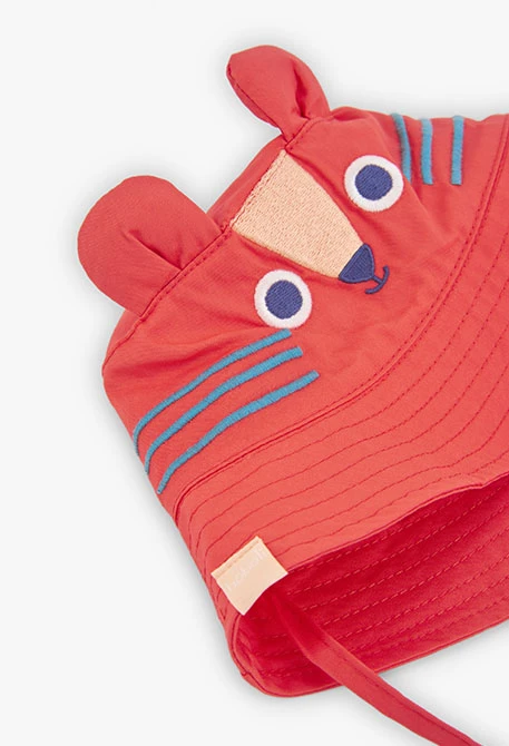 Gorro bebé algodão laranja