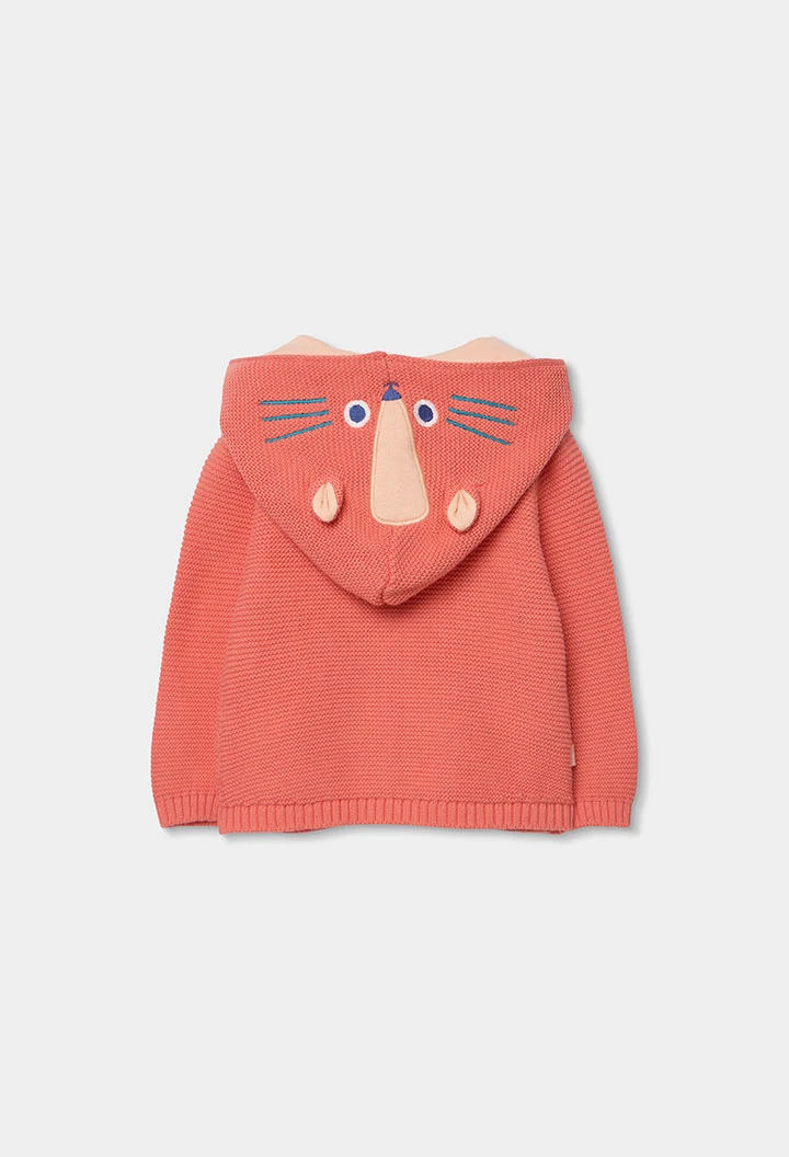 Babyjacke aus orangefarbener Baumwolle