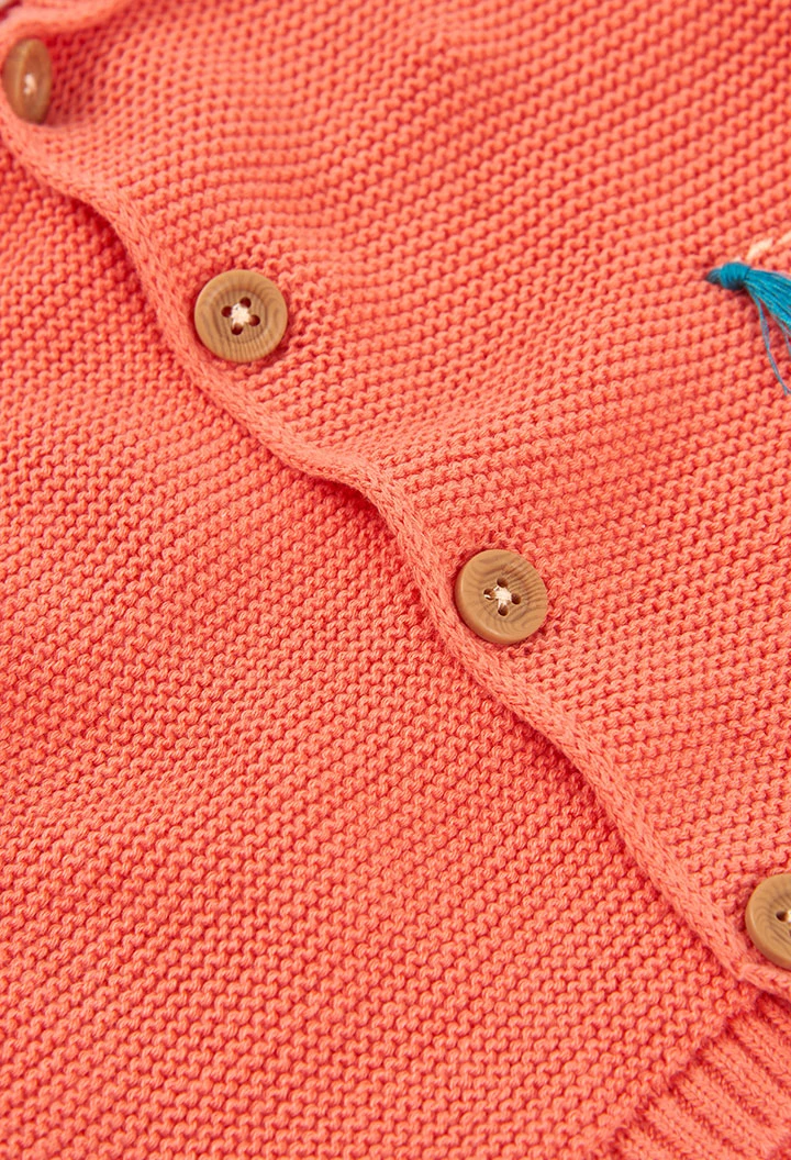 Babyjacke aus orangefarbener Baumwolle