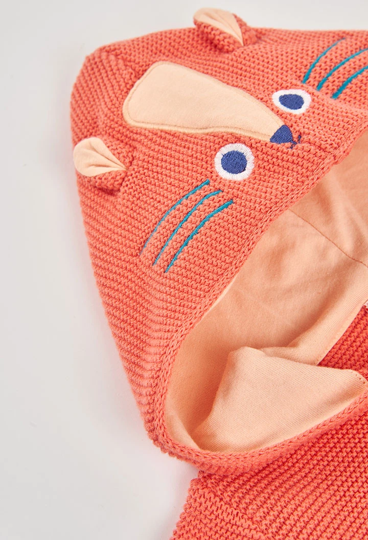 Babyjacke aus orangefarbener Baumwolle