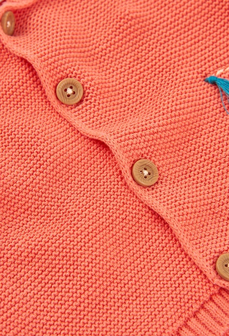 Babyjacke aus orangefarbener Baumwolle