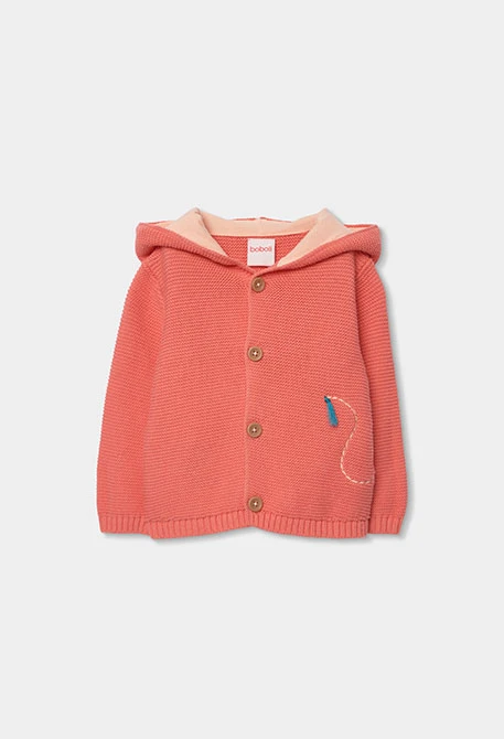 Chaqueta bebé algodón naranja