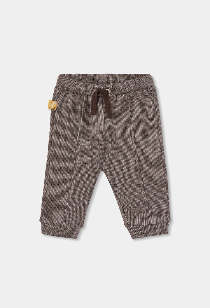 Ensemble maille bébé garçon écru à rayures
