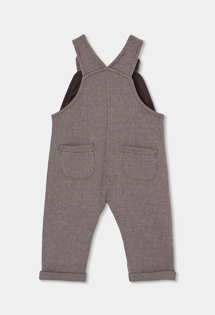 Ensemble maille bébé garçon marron brodé renard