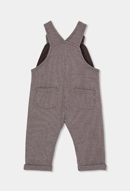 Ensemble maille bébé garçon marron brodé renard
