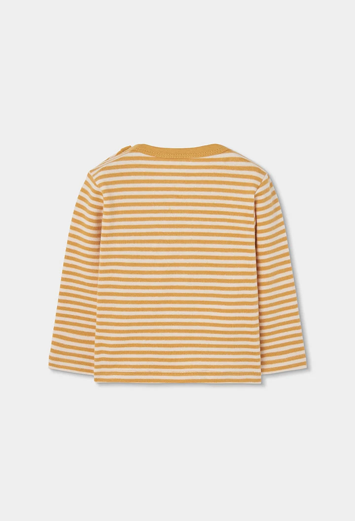 Ensemble maille bébé garçon jaune brodé écureuil