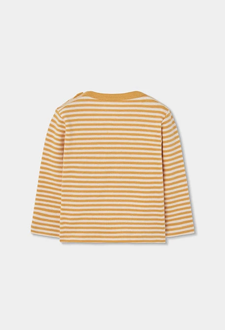 Ensemble maille bébé garçon jaune brodé écureuil