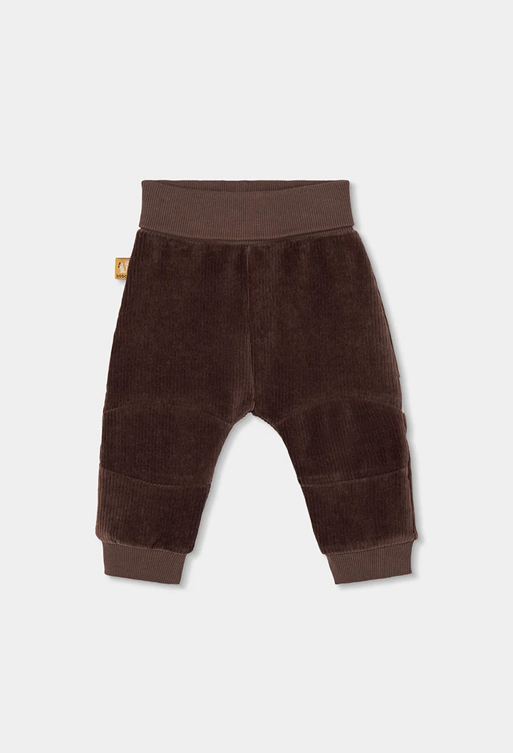 Ensemble maille bébé garçon moutarde imprimé écureuils
